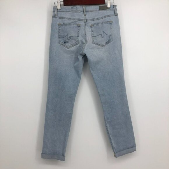 AG Adriano Goldschmeid Prima Roll-Up  Cigarette light Wash distressed Jeans 27R - Picture 4 of 16